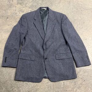 Evan Picone Vintage Men's Classic Gray Wool Blazer Size 42 Business Casual Work